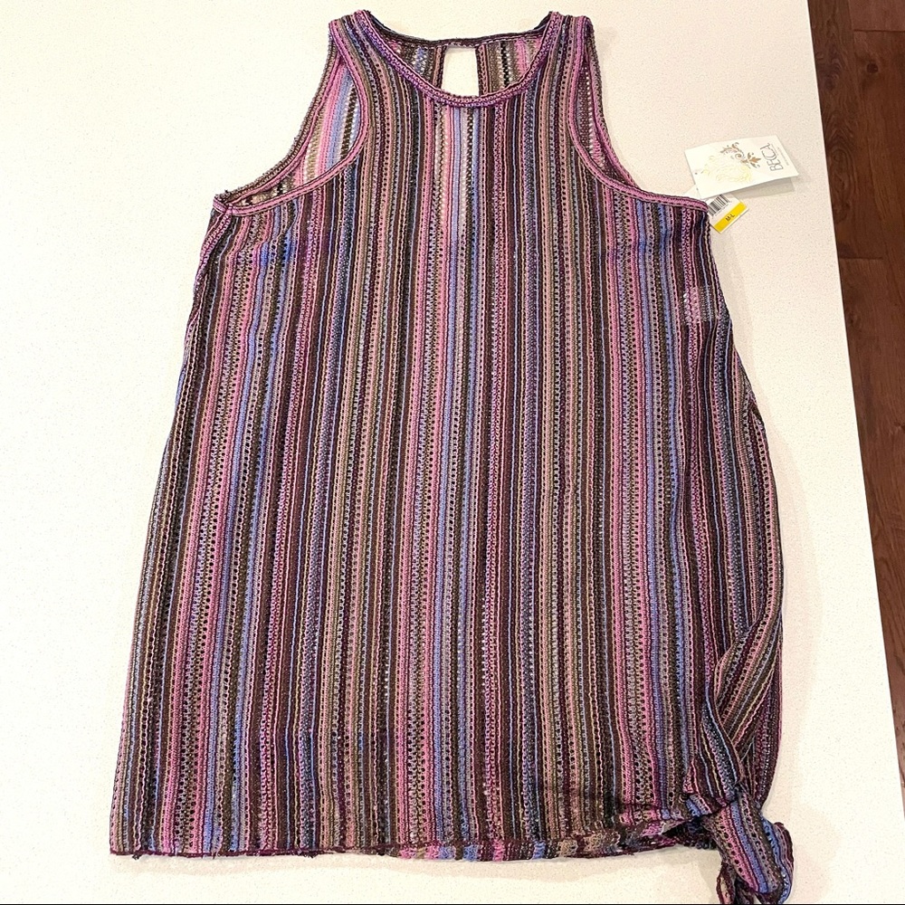 Becca Swim Knit Coverup Purple with Tied Knot! - Picture 3 of 9